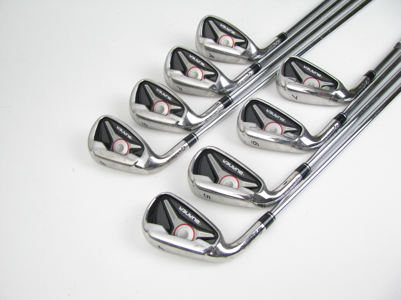 LEFT HAND TaylorMade Burner 1.0 iron set 4-PW+AW w/ Steel Burner
