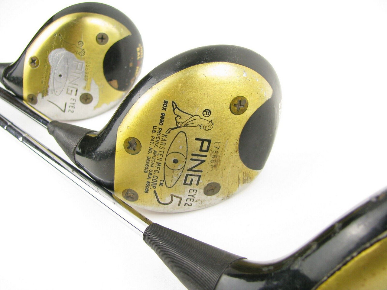 Set of 3 Ping Eye2 Fairway woods 3w, 5w, 7w, with Steel ZZ-Lite