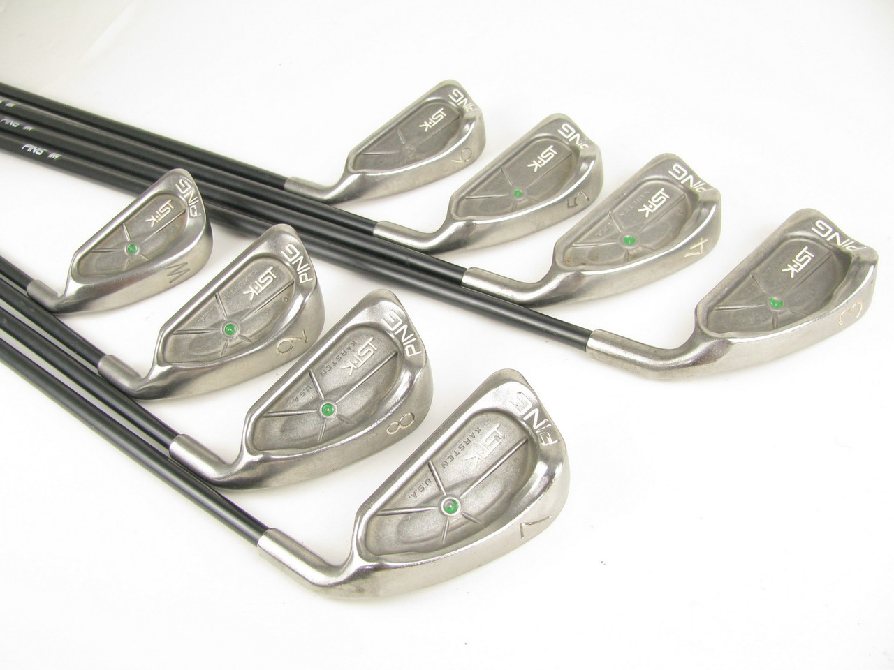 Ping ISI-K GREEN DOT iron Set 3-PW with Graphite U44 Senior