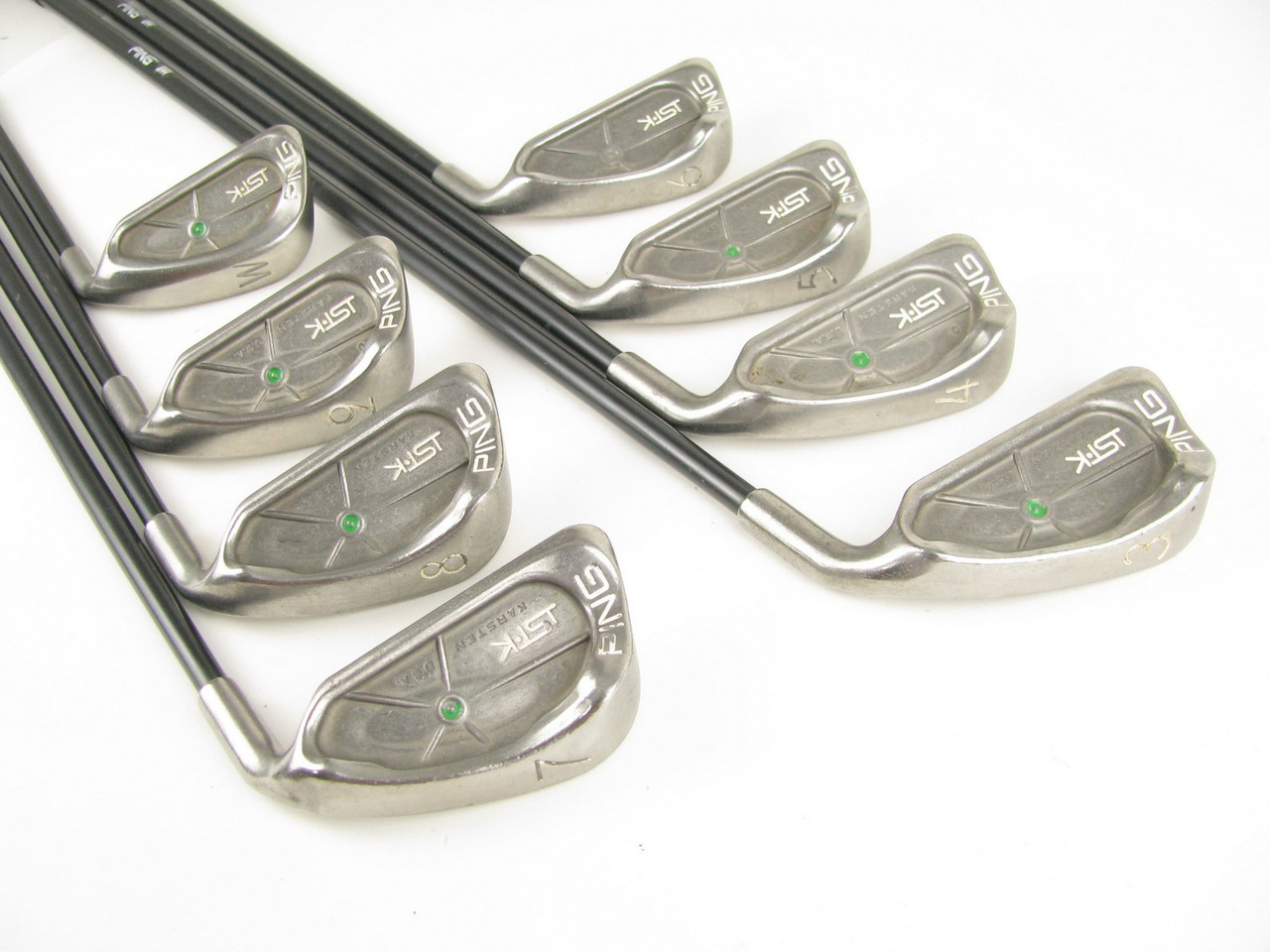 Ping ISI-K GREEN DOT iron Set 3-PW with Graphite U44 Senior Flex +
