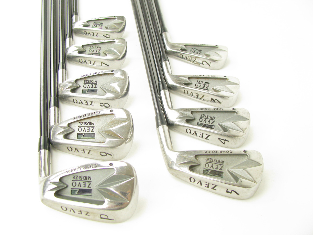 Zevo Midsize iron set 2PW w/ Graphite System Fit Stiff Clubs n
