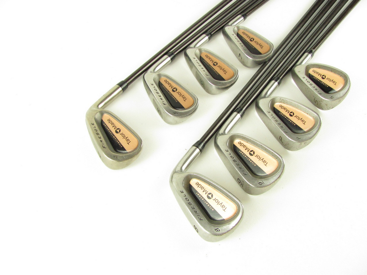 TaylorMade Firesole iron set 4-PW+SW with Graphite Bubble R-80
