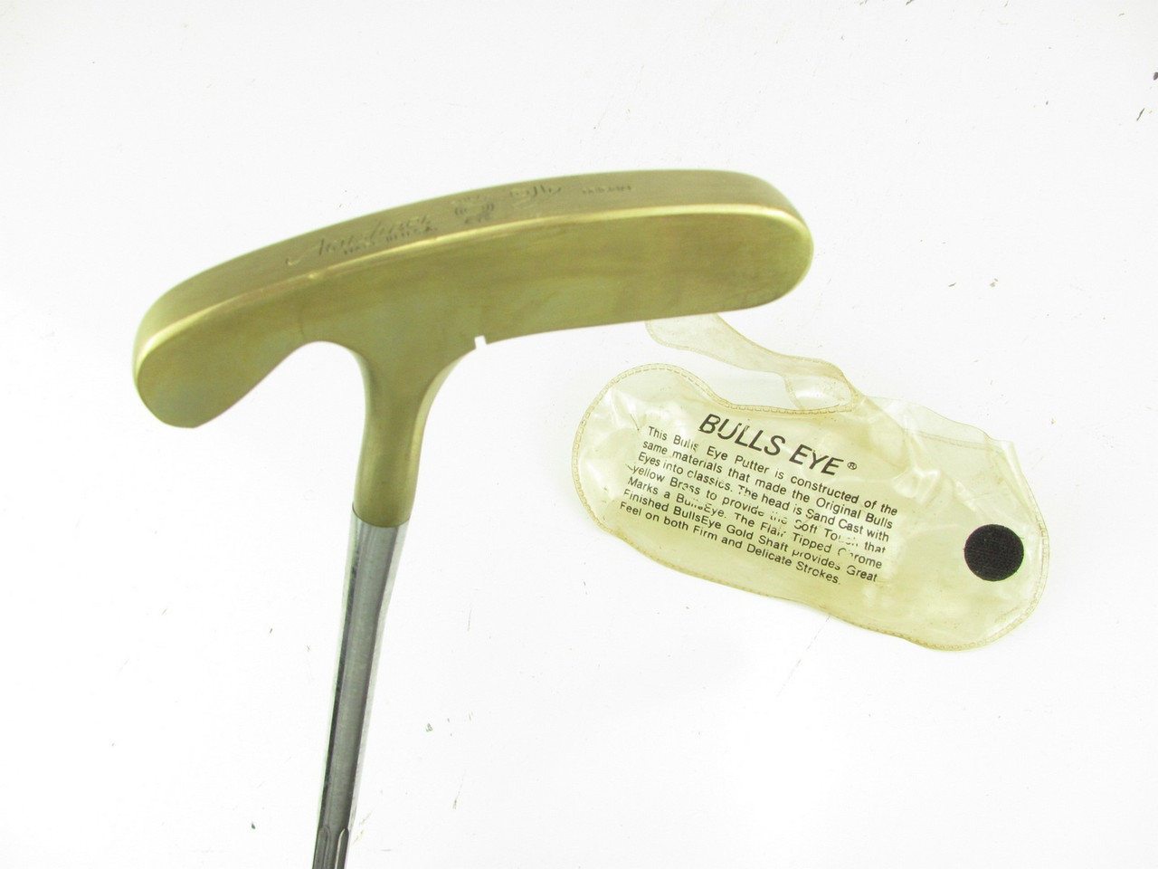 【お値下げ！】Acushnet Classic BULLS EYE パター Vintage Acushnet Bullseye LB5A Brass 2 Way Putter Fluted Steel Shaft 35\"