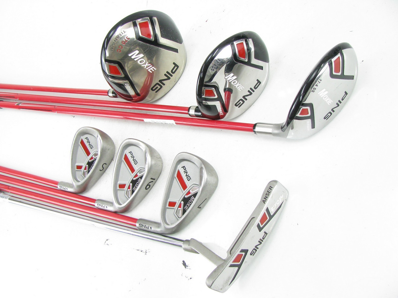 Ping Moxie Junior Golf Set 1W/FW/Hybrid/7/9/SW/Putter Graphite 