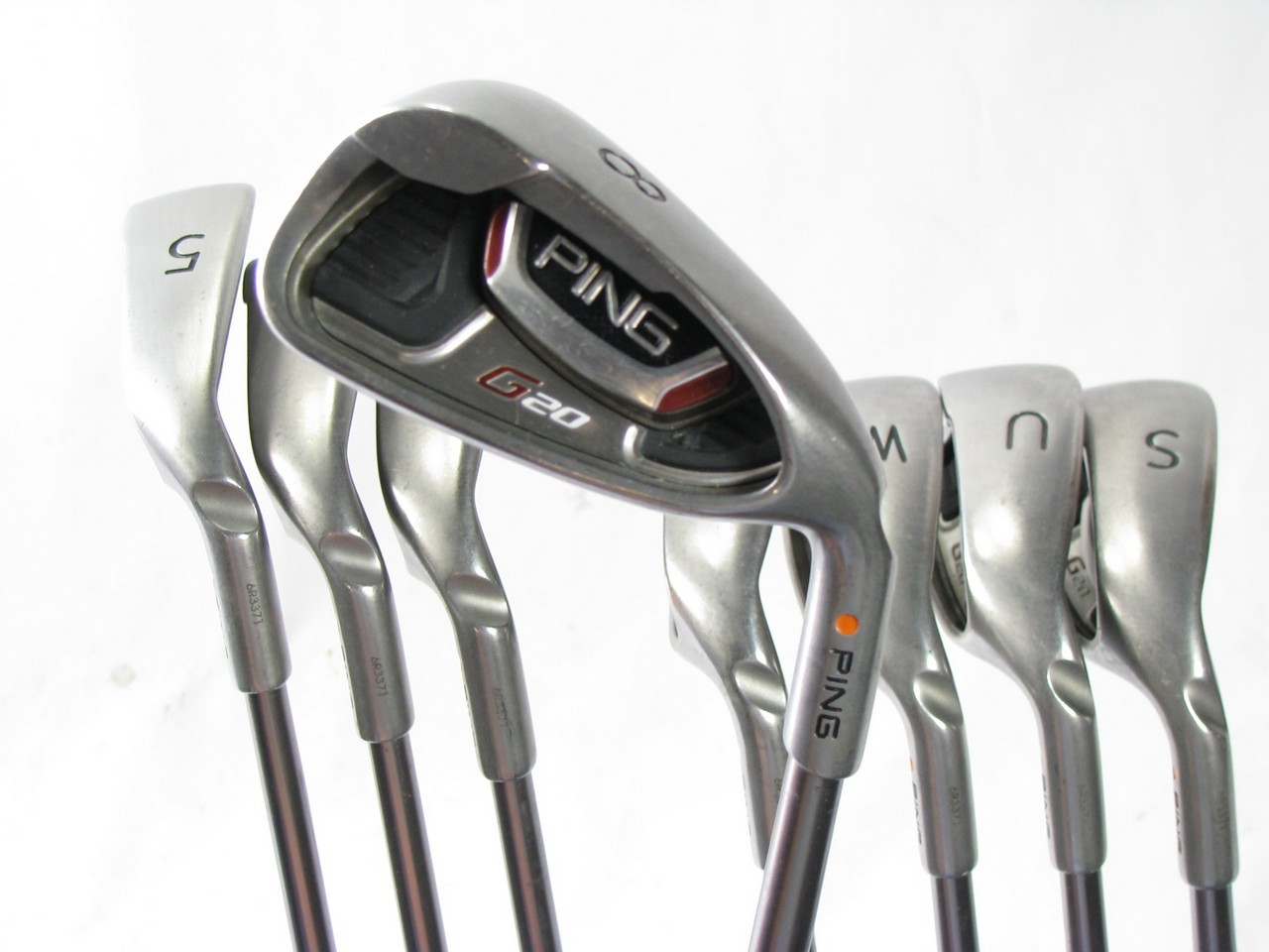 Ping G20 ORANGE DOT Iron Set 5-PW+UW+SW w/ Graphite Regular