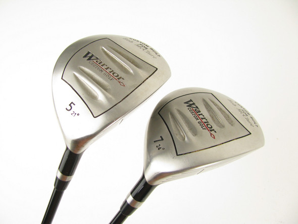 Set of 2 Warrior Custom Golf Fairway woods 5w, 7w, with Graphite Stiff