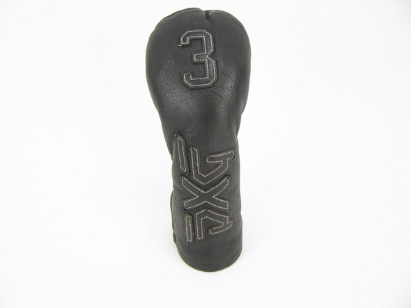 PXG Premium Leather BLACK OUT White Raised Lettering 3 wood Headcover