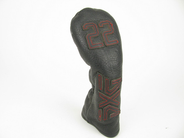 PXG Premium Leather BLACK OUT Red Raised Lettering Hybrid Headcover 22 degree