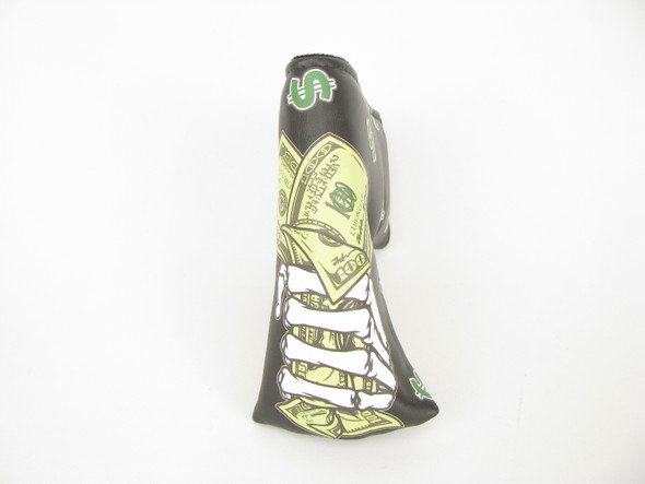 Scary Cash Money Skeleton BLADE Putter Headcover MAGNETIC