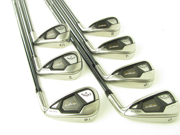Callaway Rogue ST Max OS Lite Iron Set 5-PW+AW Recoil Dart 75 F3 +1"