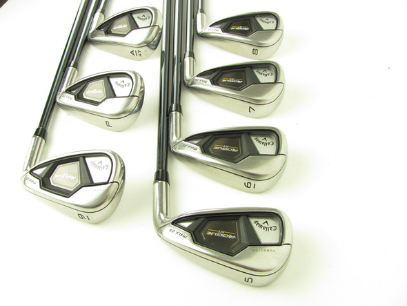 Callaway Rogue ST Max OS Lite Iron Set 5-PW+AW Recoil Dart 75 F3 +1"