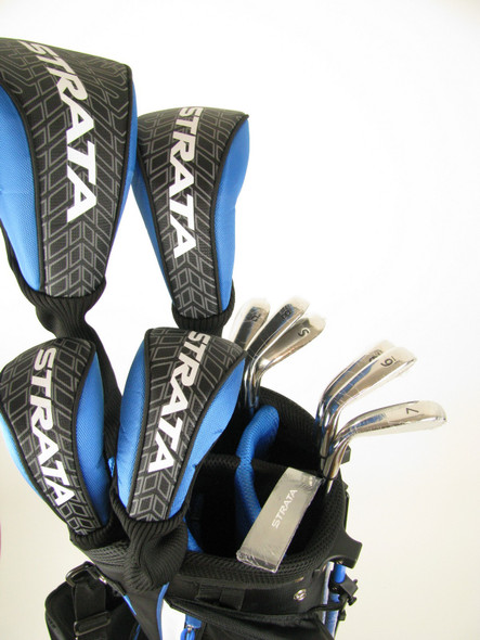 NEW Strata Complete Golf Set with Driver, 3W, 4H, 5H, 6-PW+SW Putter Bag