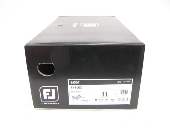 NEW Footjoy FJ Flex Mens Golf Shoe Size 11 Medium WHITE/BLUE/GREEN 56307