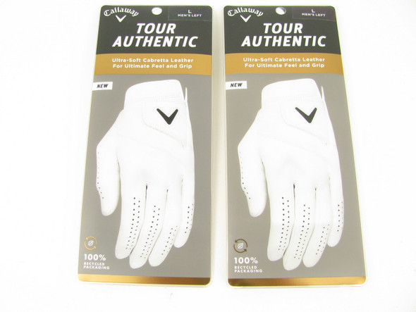 2-Pair NEW Callaway Tour Authentic Golf Glove LARGE Men's Left