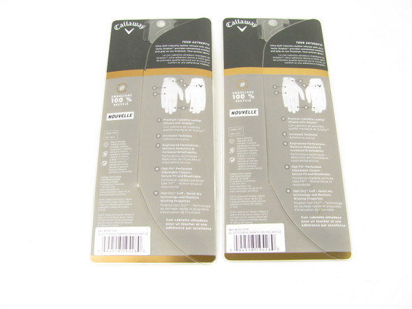 2-Pair NEW Callaway Tour Authentic Golf Glove XL Men's Left