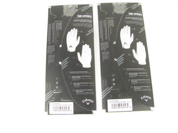 2-Pair NEW Callaway Tour Authentic Tour Series Golf Glove XXL REG Men's Left