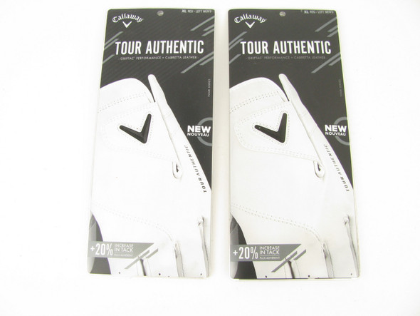 2-Pair NEW Callaway Tour Authentic Tour Series Golf Glove XL REG Men's Left