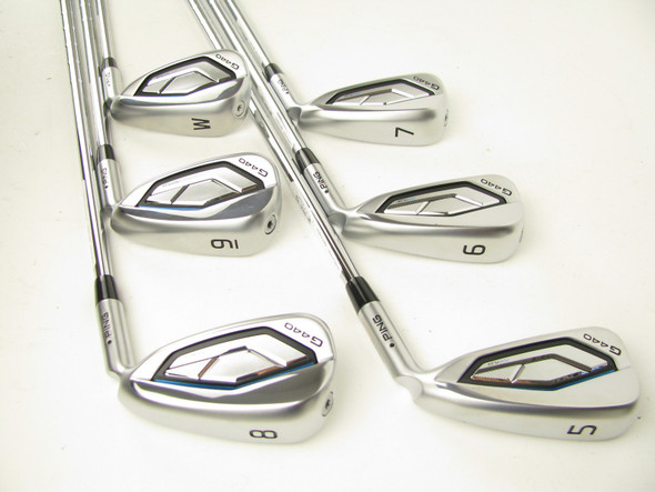 NEW Ping G440 BLACK DOT Iron Set 5-PW Steel AWT 3.0 Stiff +1/2"