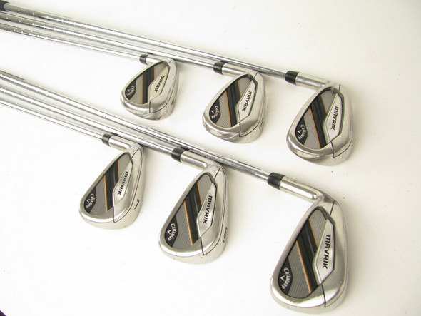 LEFT HAND Callaway Mavrik Iron Set 5-PW Steel Elevate 95 Stiff