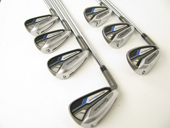 LEFT HAND TaylorMade Speedblade Iron Set 4-PW Steel 85g Regular +1/2"