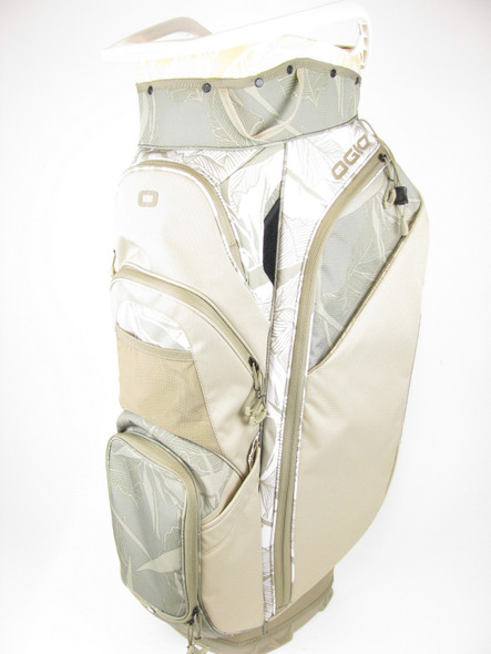 NEW Ogio Woode Oasis Cart Golf Bag Green/Tan 15 Dividers