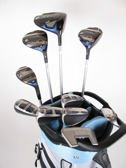 LADIES Cleveland Launcher Halo XL Complete Set 1W,3W,5W,6H,7-PW+SW+Putter +HC