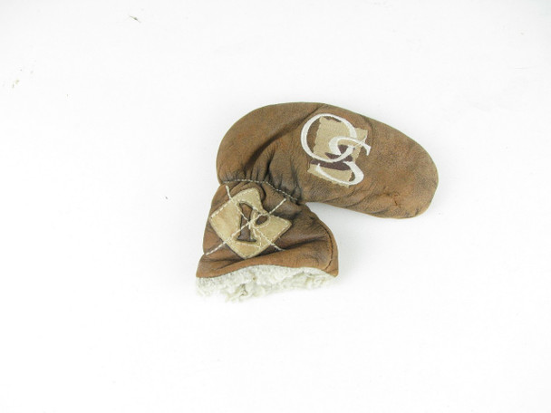 iliac Golf Brown Leather Putter Headcover