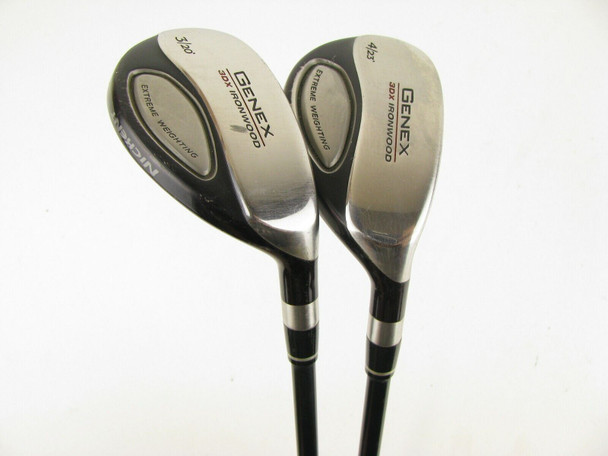 Set of 2 Nickent Genex 3DX ironwood Hybrids 3/20 and 4/23