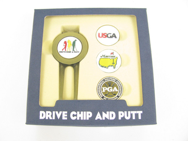 PGA Augusta Masters USGA Drive Chip and Putt Divot Tool Ball Markers Set