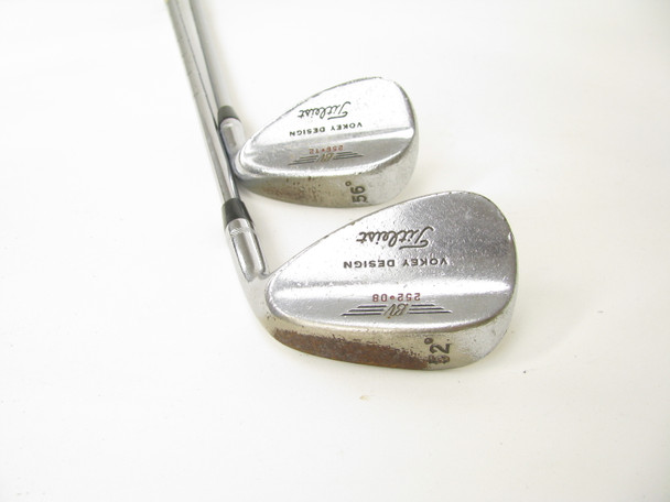 Set of 2 Titleist Vokey Chrome Wedges 52 and 56 degree