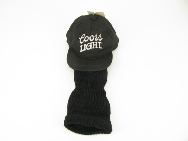 Coors Light Golf Driver Headcover Sock with Hat 460cc BLACK