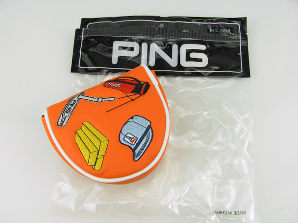 Ping Decal Orange 2022 MALLET Putter Headcover