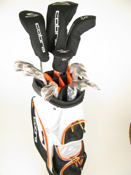 NEW Cobra XL Complete 16 Piece Golf Set with Bag Driver Woods Irons Putter NEW Cobra XL Complete 16 Piece Golf Set with Bag Driver Woods Irons Putter