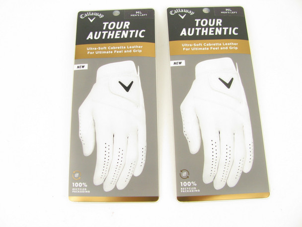2-Pair NEW Callaway Tour Authentic Golf Glove ML Men's Left