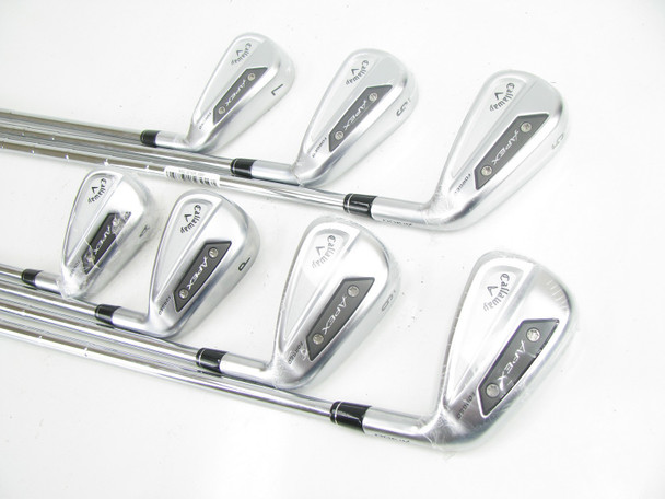 NEW Callaway Apex Ai300 Iron Set 5-PW+AW Dynamic Gold Mid 90 Stiff +1/4"