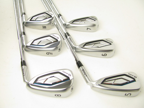 NEW Ping G440 BLACK DOT Iron Set 5-PW Steel AWT 3.0 Stiff +1/2"