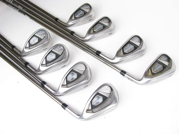 Callaway Rogue X Iron Set 6-PW+AW+GW+SW Graphite Recoil ESX F2 Senior +1/2"