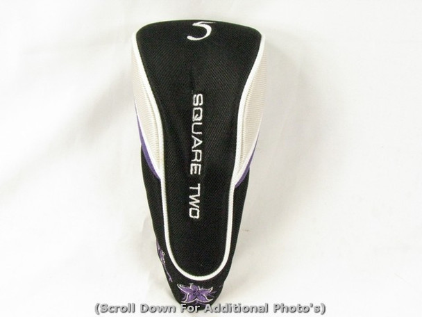 LADIES Square Two Symphony Fairway 5 wood Headcover PURPLE/BLACK/SILVER