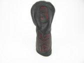 PXG Premium Leather BLACK OUT Red Raised Lettering 3 wood Headcover