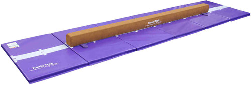 Addie Balance Beam shown with a purple Hopscotch Mat