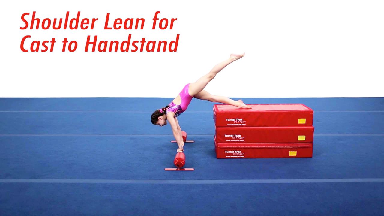 Play Video - Shoulder Lean for Cast to Handstands using Floor Bar