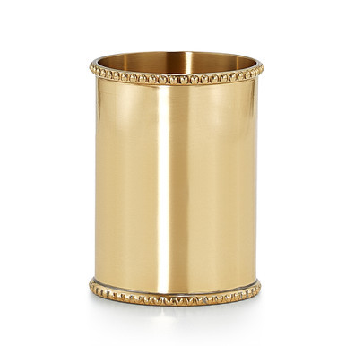 Punto Polished Brass Brush Holder