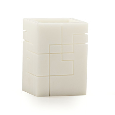 Linear White Brush Holder