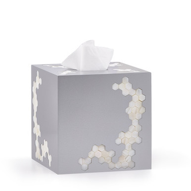 Hex Silver Tissue Cover