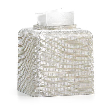 Woven Platinum Tissue Cover