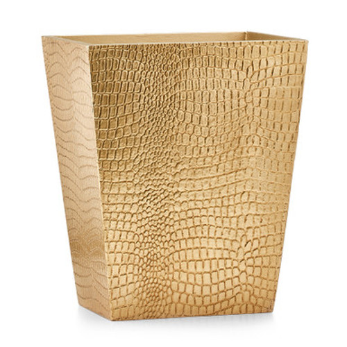 Crocodile Gold Waste Basket