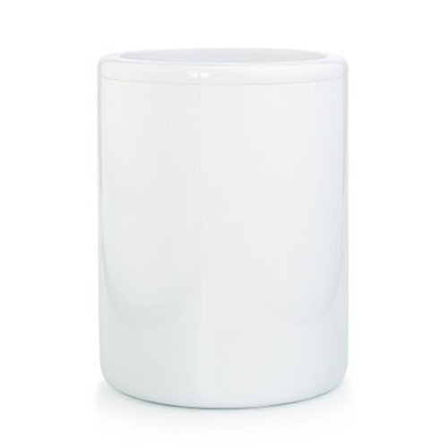 Dome White Gloss Waste Basket