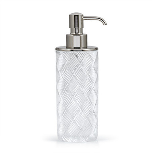 Basketweave Pump Dispenser - Polished Nickel