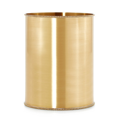 Punto Polished Brass Waste Basket