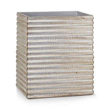 Costolato Silver Waste Basket